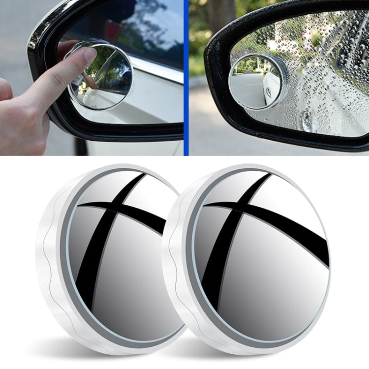 1pair Reversing Mirror Small Round Mirror HD Large View Suction Cup Blind Spot Mirror(White) - In Car by buy2fix | Online Shopping UK | buy2fix