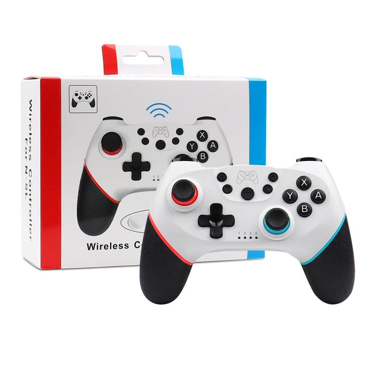 For Nintendo Switch Pro Wireless Bluetooth Handle with Macro Programming & Somatosensory Wake-up(White Red Blue) - Gamepads by buy2fix | Online Shopping UK | buy2fix