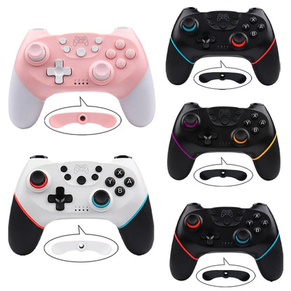 For Nintendo Switch Pro Wireless Bluetooth Handle with Macro Programming & Somatosensory Wake-up(White Red Blue) - Gamepads by buy2fix | Online Shopping UK | buy2fix