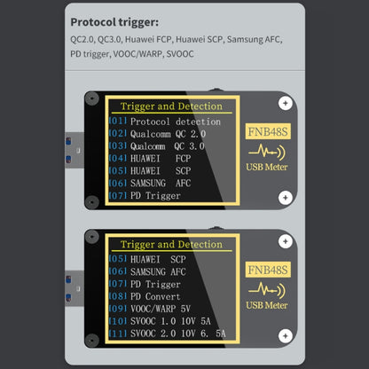 FNIRSI FNB48S USB Voltage Ammeter Multifunctional Fast Charge Tester, Specification: Without Bluetooth -  by FNIRSI | Online Shopping UK | buy2fix