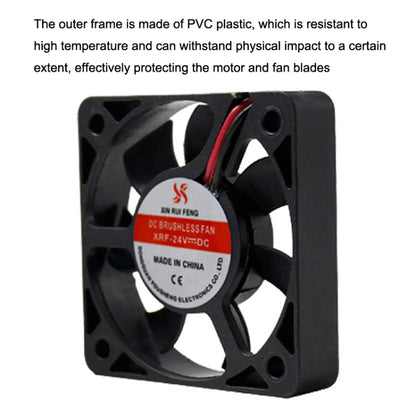 3pcs XIN RUI FENG 24V Ball Bearing 5cm Silent DC Cooling Fan - Fan Cooling by XIN RUI FENG | Online Shopping UK | buy2fix