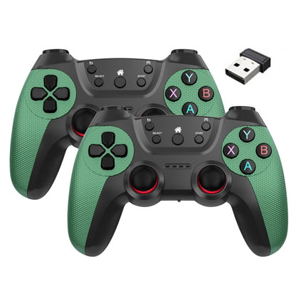 KM-029   2.4G One for Two Doubles Wireless Controller Support PC / Linux / Android / TVbox(Cangling Green) - Gamepads by buy2fix | Online Shopping UK | buy2fix