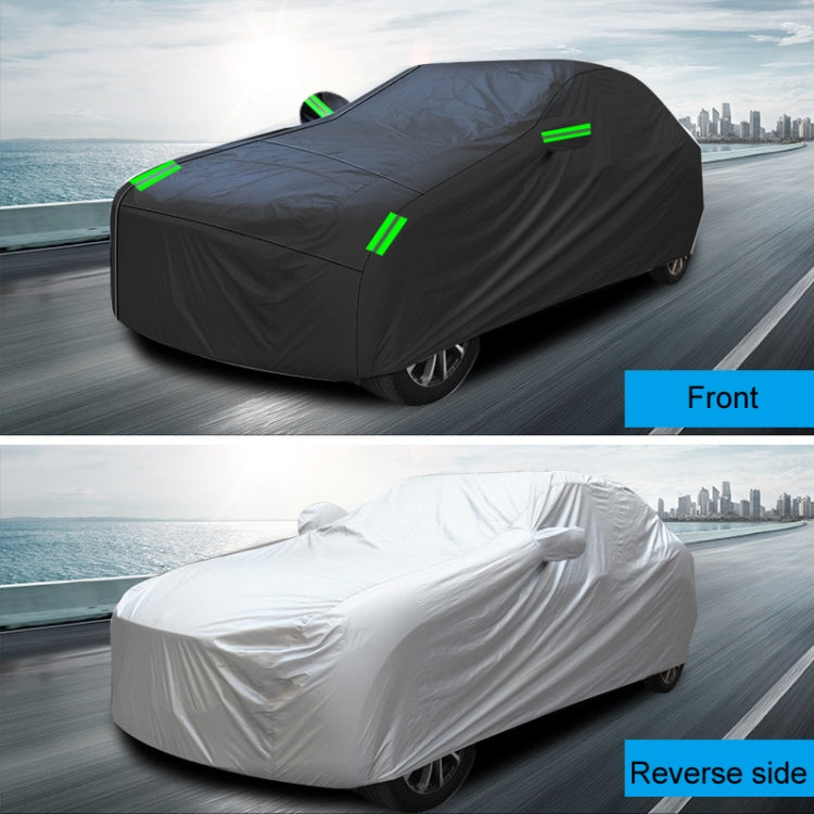 190T Silver Coated Cloth Car Rain Sun Protection Car Cover with Reflective Strip, Size: XL -  by buy2fix | Online Shopping UK | buy2fix