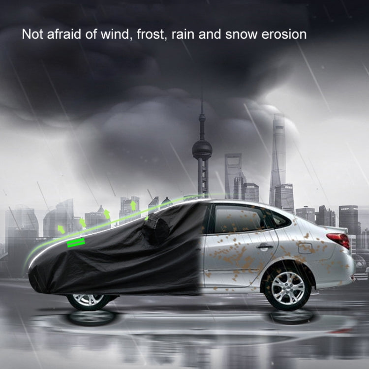 190T Silver Coated Cloth Car Rain Sun Protection Car Cover with Reflective Strip, Size: XXL -  by buy2fix | Online Shopping UK | buy2fix