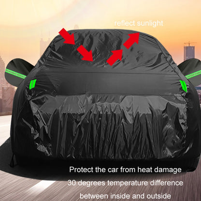 190T Silver Coated Cloth Car Rain Sun Protection Car Cover with Reflective Strip, Size: XL -  by buy2fix | Online Shopping UK | buy2fix