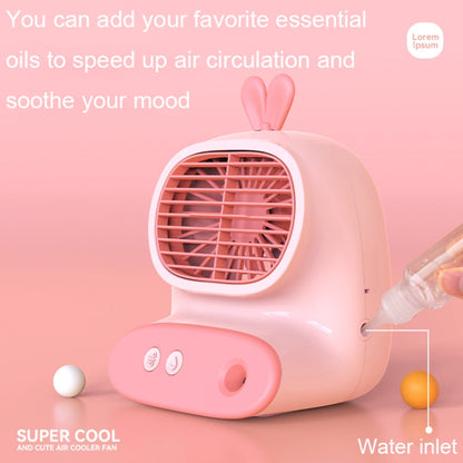 CS1319 Desktop Small Hydrating Spray Cartoon Fan Rechargeable Silent Humidifying Fan(Deer Green) - Electric Fans by buy2fix | Online Shopping UK | buy2fix