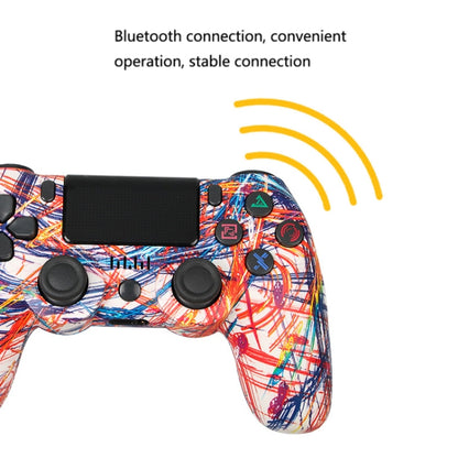 For PS4 Wireless Bluetooth Game Controller With Light Strip Dual Vibration Game Handle(Cartoon) - Gamepads by buy2fix | Online Shopping UK | buy2fix