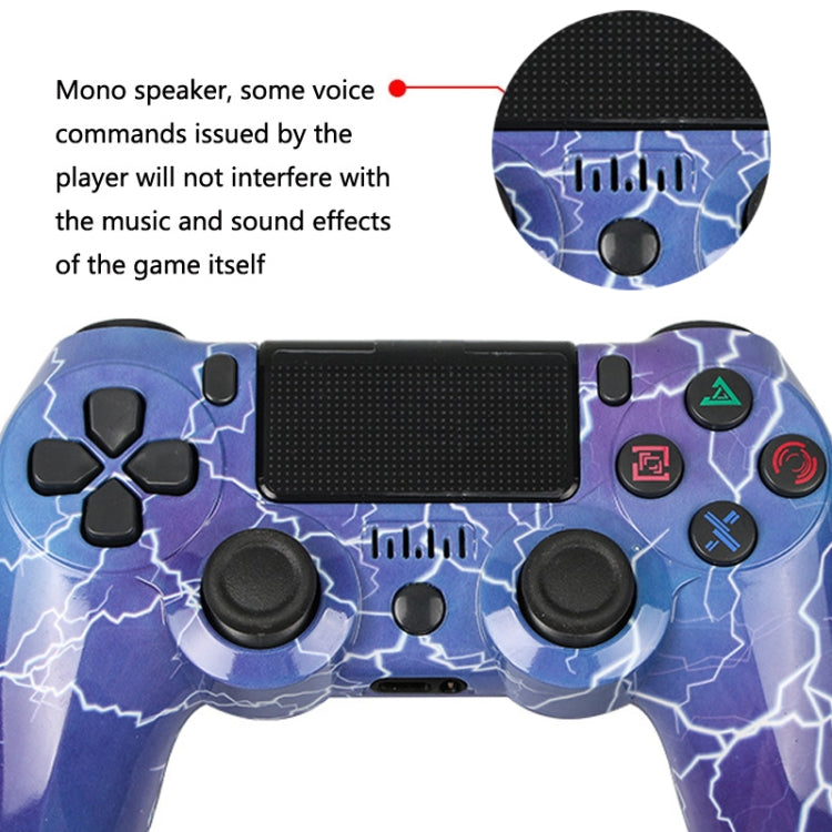 For PS4 Wireless Bluetooth Game Controller With Light Strip Dual Vibration Game Handle(Skeleton) - Gamepads by buy2fix | Online Shopping UK | buy2fix