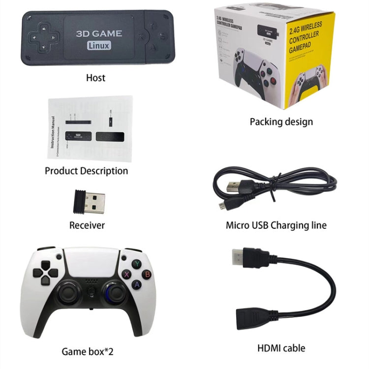 U9 PRO HDMI HD 2.4G Wireless PSP TV Double Game Console 128G 12000+ Games - Pocket Console by buy2fix | Online Shopping UK | buy2fix