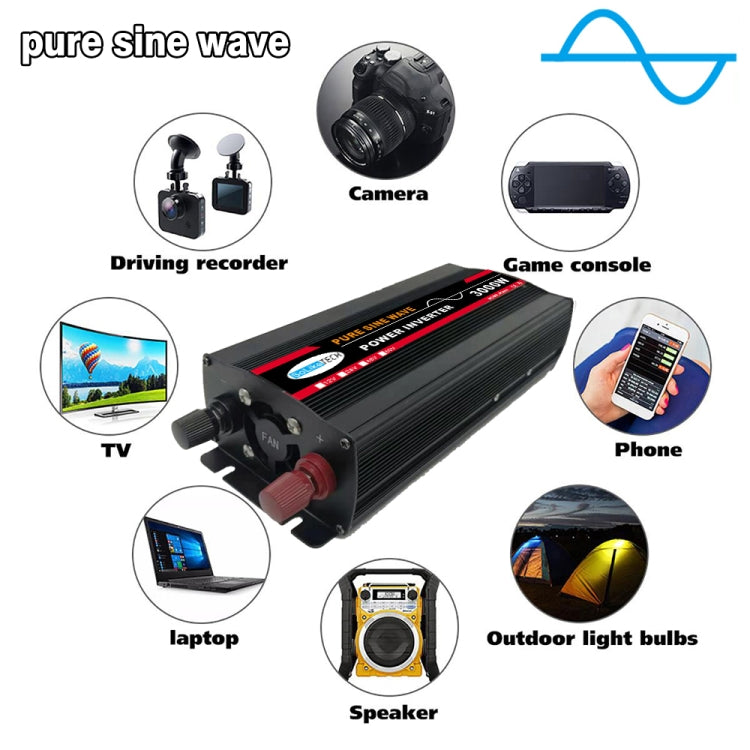 8000W 48V to 220V High Power Car Pure Sine Wave Inverter Power Converter - Pure Sine Wave by buy2fix | Online Shopping UK | buy2fix