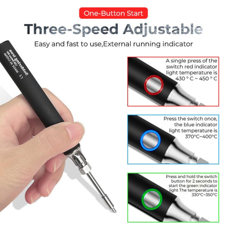 8W USB 5V Cordless Soldering Iron Low Voltage Soldering Pen(Gray) - Electric Soldering Iron by buy2fix | Online Shopping UK | buy2fix