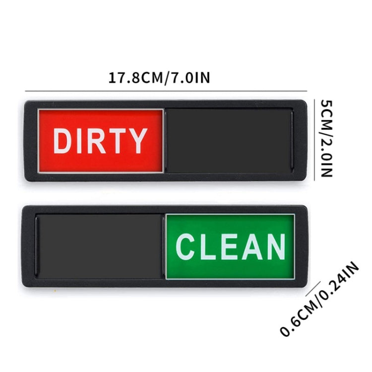 Dishwasher Magnet Clean Dirty Sign Double-Sided Refrigerator Magnet(Silver Leaf) - Dish Washers & Accessories by buy2fix | Online Shopping UK | buy2fix