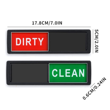 Dishwasher Magnet Clean Dirty Sign Double-Sided Refrigerator Magnet(Silver Leaf) - Dish Washers & Accessories by buy2fix | Online Shopping UK | buy2fix