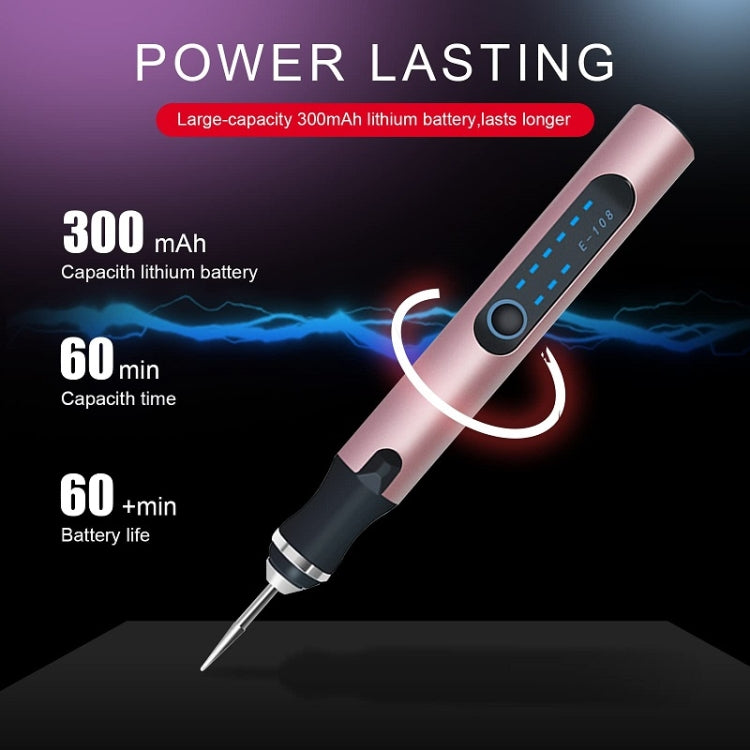 E108 59pcs/set Wireless Portable USB Rechargeable Mini Electric Drill Pen(Silver) - Abrasive Tools & Accessories by buy2fix | Online Shopping UK | buy2fix