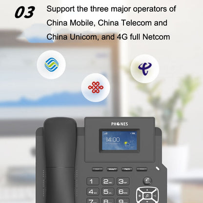 P03 4G+VOIP Dual Mode Wireless Fixed Line SIP Network Phone IP Enterprise Office Phone Wireless Landline - Smart Rings / Smart Telephones by buy2fix | Online Shopping UK | buy2fix