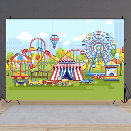 150 x 100cm Circus Amusement Park Ferris Wheel Photography Background Cloth(MDA18301) -  by buy2fix | Online Shopping UK | buy2fix