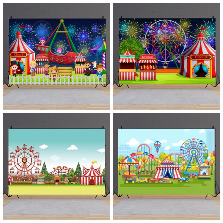 150 x 100cm Circus Amusement Park Ferris Wheel Photography Background Cloth(MDM07047) -  by buy2fix | Online Shopping UK | buy2fix