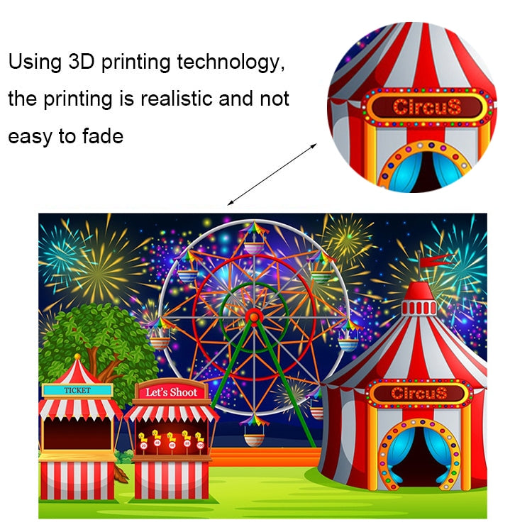 150 x 100cm Circus Amusement Park Ferris Wheel Photography Background Cloth(MDA21565) -  by buy2fix | Online Shopping UK | buy2fix