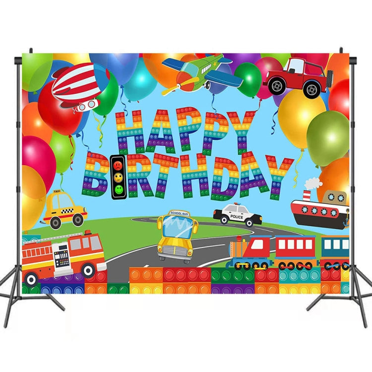 180x110cm Train Fire Truck Party Background Cloth -  by buy2fix | Online Shopping UK | buy2fix