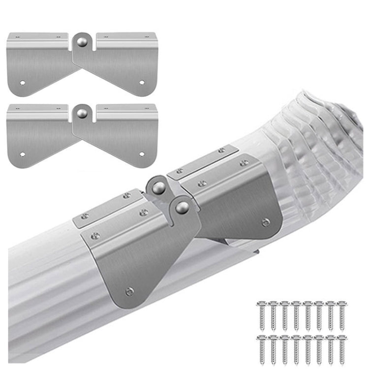 4pcs Gutter Extension Hinge Downspout Extension Flip-Up Hinge For Rectangle Or Square Downspout - Pipes & Fittings by buy2fix | Online Shopping UK | buy2fix