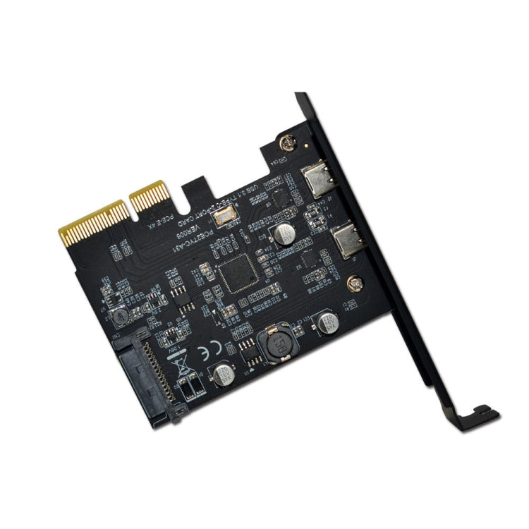 PCI-E 4X To USB3.1 Dual USB-C/Type-C Port 10Gbps Expansion Card  With ASMedia ASM3142 Chip - Add-on Cards by buy2fix | Online Shopping UK | buy2fix