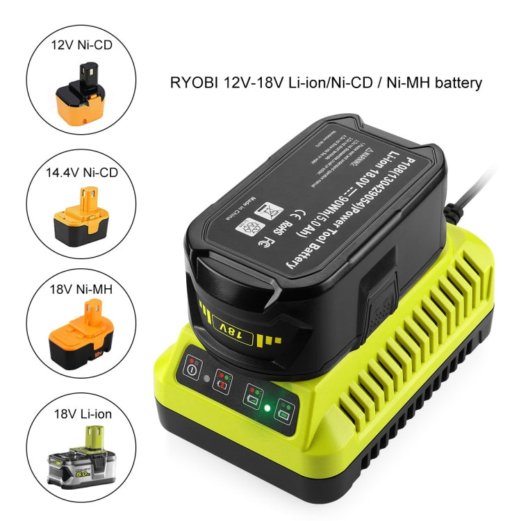 For RYOBI P117 / P108 12-18V Universal Battery Charger(UK Plug) - Electric Saws & Accessories by buy2fix | Online Shopping UK | buy2fix