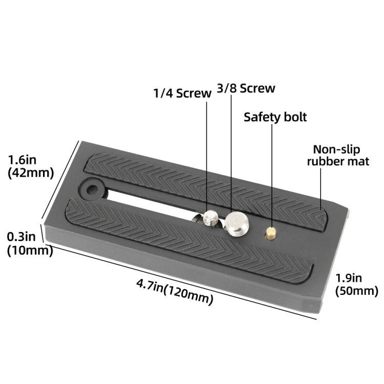 BEXIN  501-L90 Quick Release Plate for Manfrotto 501 502 504HDV Benro S4 S6 S7 S8 - Quick Release Plate by BEXIN | Online Shopping UK | buy2fix