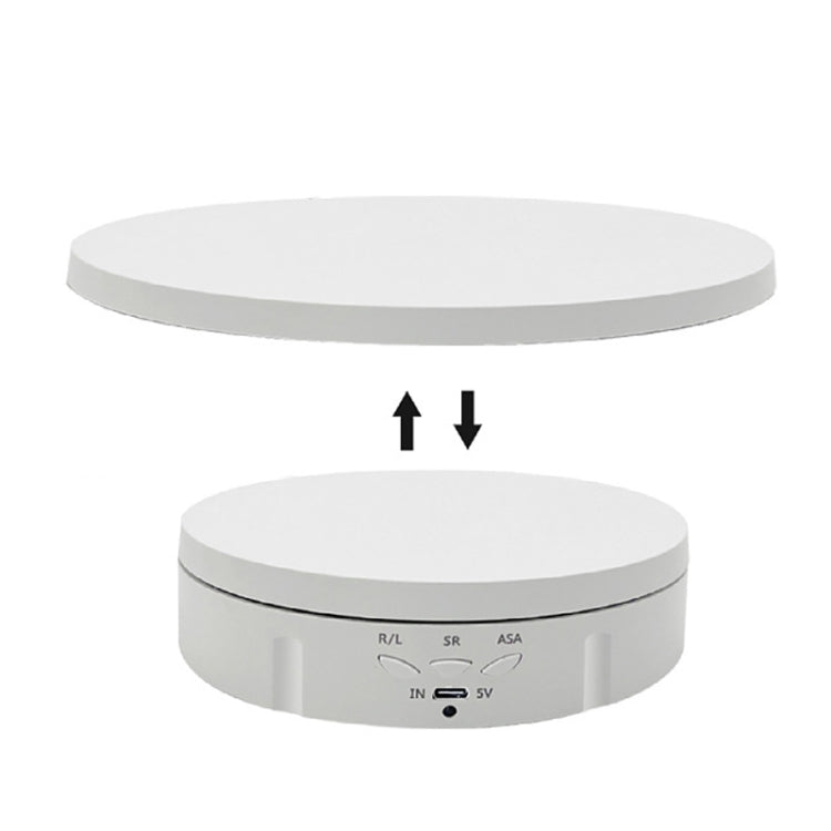 2 In 1 Charging Turntable Rotary Jewelry Live Shooting Display Stand, Color: White Button -  by buy2fix | Online Shopping UK | buy2fix