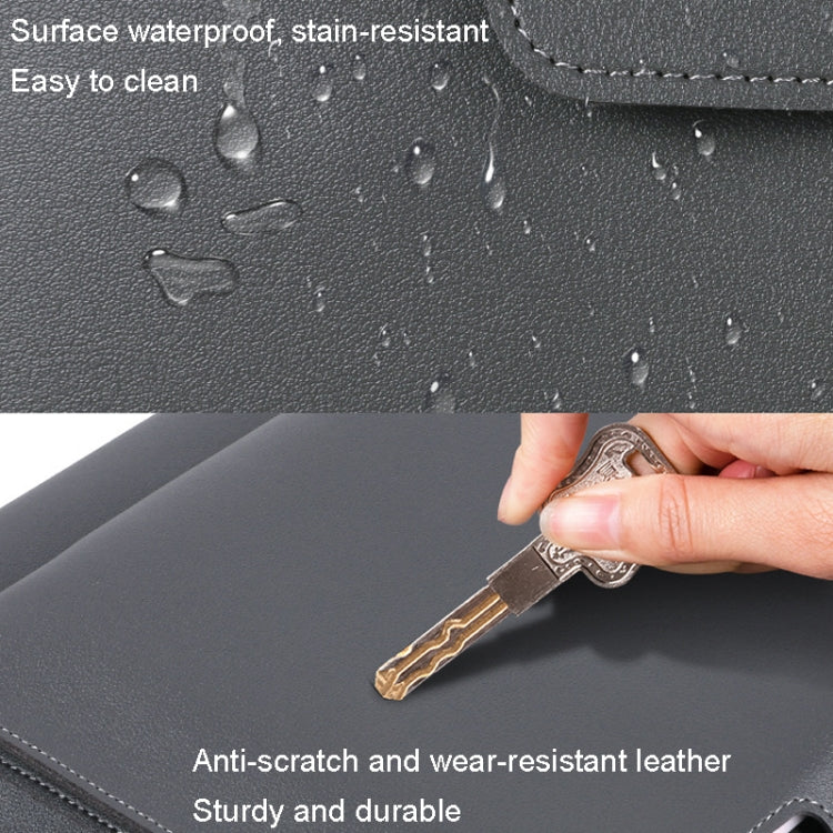 13.3/14 inch Elastic Button Laptop Waterproof PU Handbag(Black) - 13.3 inch by buy2fix | Online Shopping UK | buy2fix