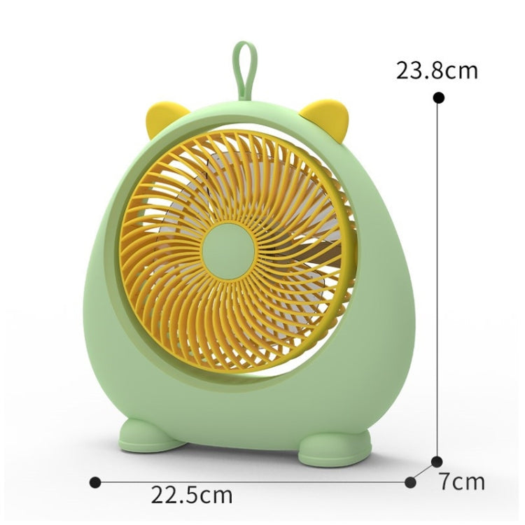 Dormitory Portable Animal Ear Desktop Electric Fan, Style: Charging Version White - Electric Fans by buy2fix | Online Shopping UK | buy2fix