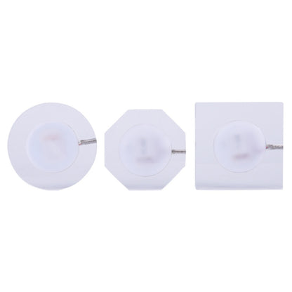 100x10mm Round USB Charging LED Light Up Acrylic Coaster Transparent Crystal Base(White Light) - Car Drink Holders by buy2fix | Online Shopping UK | buy2fix