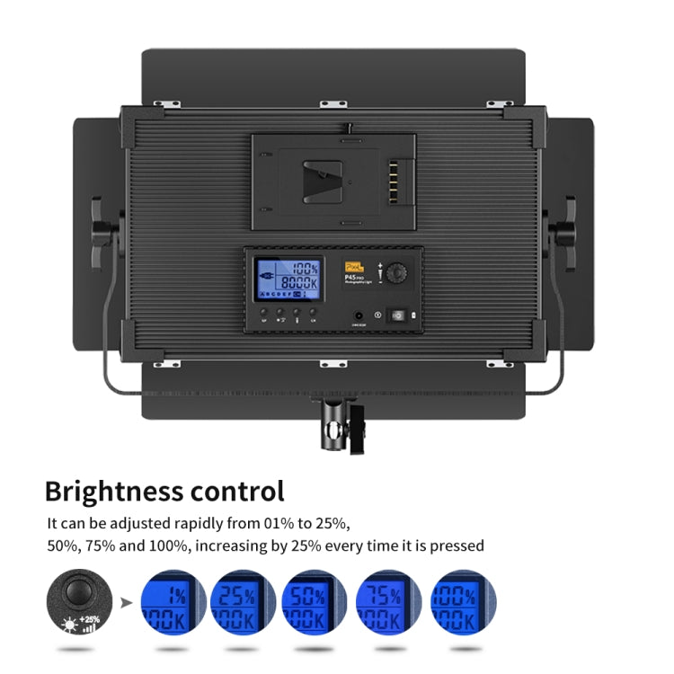 Pixel P45pro High Bright Dual Color Temperature Fill Light 120W Normal Bright Studio Camera Soft Light(A Set With EU Plug Adaptor) -  by Pixel | Online Shopping UK | buy2fix