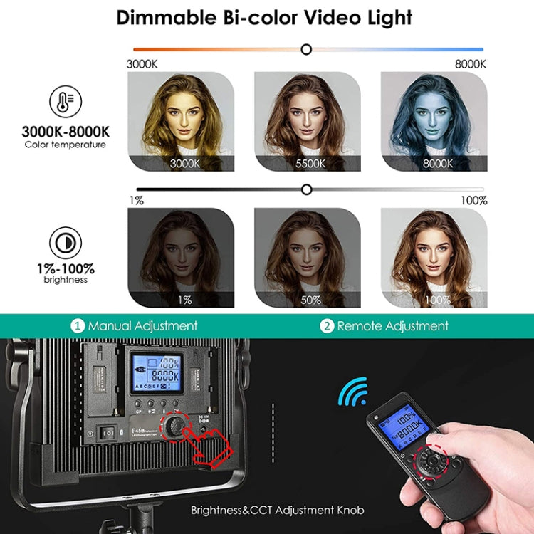 Pixel P45C RGB Dual Color Temperature Fill Light Live Photography Portable Outdoors 80W Square Soft Light(Single Lamp With Baffle+EU Plug Adapter) -  by Pixel | Online Shopping UK | buy2fix
