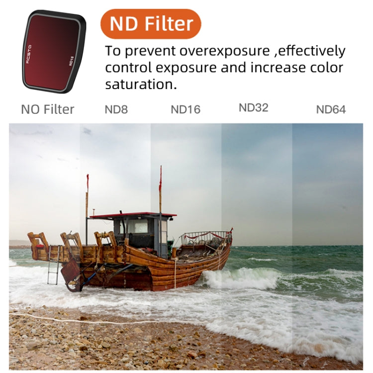 For DJI Air 3 RCSTQ Multi-Layer Coating Waterproof  Filter, Spec: ND8/16/32/64 4-in-1 - Lens Filter by RCSTQ | Online Shopping UK | buy2fix