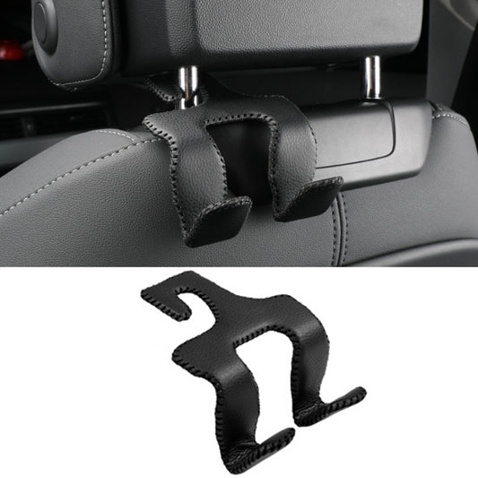 Car Double Hook Stainless Steel Rear Headrest Mobile Phone Holder(Black) - Auto Fastener & Clips by buy2fix | Online Shopping UK | buy2fix