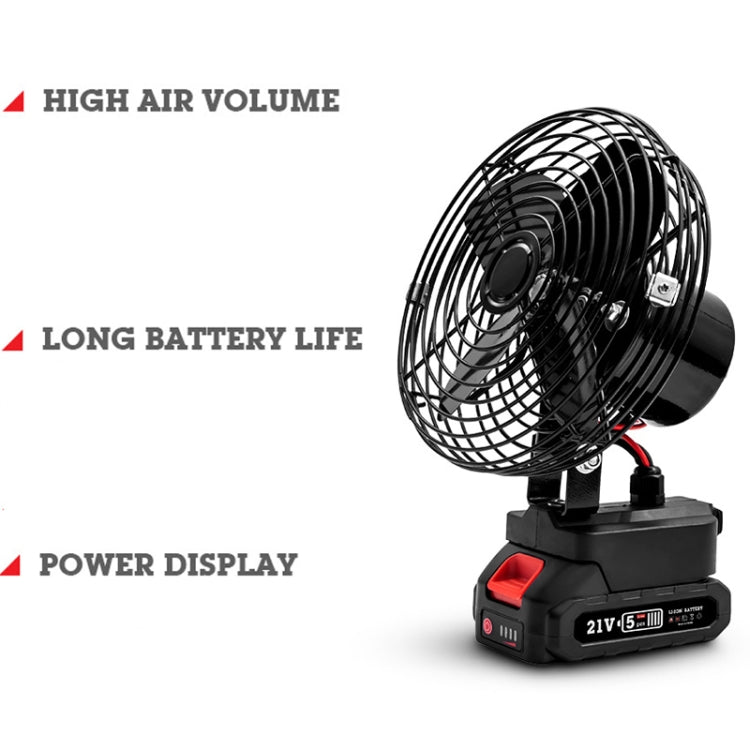 HILDA Portable Powerful Fan Outdoor Hair Dryer, With EU Plug Adaptor, Style: 6 inch With 1 Battery (3000mAh) - Electric Fans by HILDA | Online Shopping UK | buy2fix