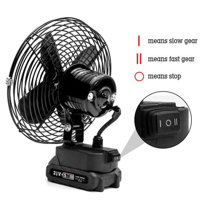 HILDA Portable Powerful Fan Outdoor Hair Dryer, With US Plug Adaptor, Style: 6 inch With 2 Battery(3000mAh) - Electric Fans by HILDA | Online Shopping UK | buy2fix