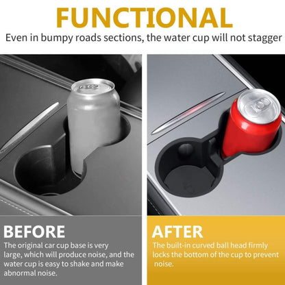 For Tesla Model Y / 3 Water Cup Limited Device Center Control Water Cup Holder(Black) - Car Drink Holders by buy2fix | Online Shopping UK | buy2fix