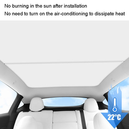 4pcs /Set For Tesla Model 3 Ice Crystal Sunshade Car Roof Front And Rear Sunroof Shade(Black) - Window Foils & Solar Protection by buy2fix | Online Shopping UK | buy2fix