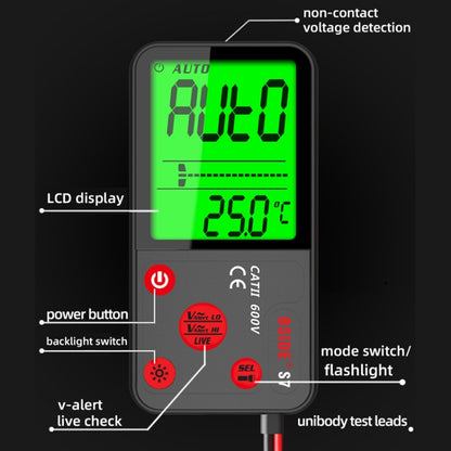 BSIDE ADMS7 Smart Thin Digital Multimeter Counts DC AC Voltmeter, Model: Charging Model With Tool Package - Digital Multimeter by BSIDE | Online Shopping UK | buy2fix