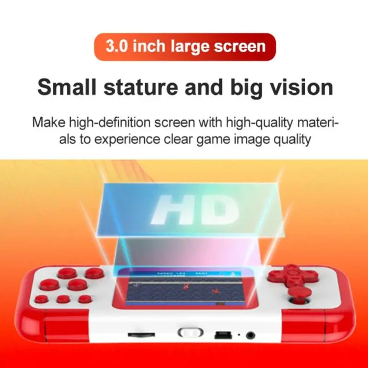 A12 3.0-inch HD Colorful Screen Retro Handheld Game Console with 666 Built-in Games, Model: Single Blue Red - Pocket Console by buy2fix | Online Shopping UK | buy2fix