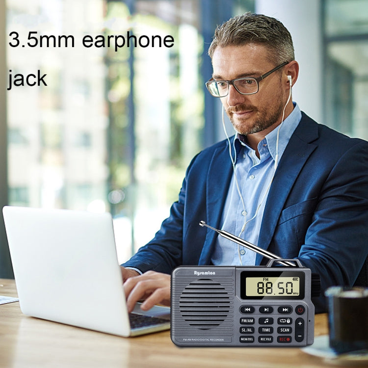 QL-221 Multifunctional Portable Bluetooth Plug-In Card Two-Band FM/AM Recording Radio, Style: US Version(Dark Green) - Radio Player by buy2fix | Online Shopping UK | buy2fix