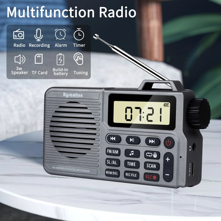 QL-221 Multifunctional Portable Bluetooth Plug-In Card Two-Band FM/AM Recording Radio, Style: US Version(Dark Green) - Radio Player by buy2fix | Online Shopping UK | buy2fix