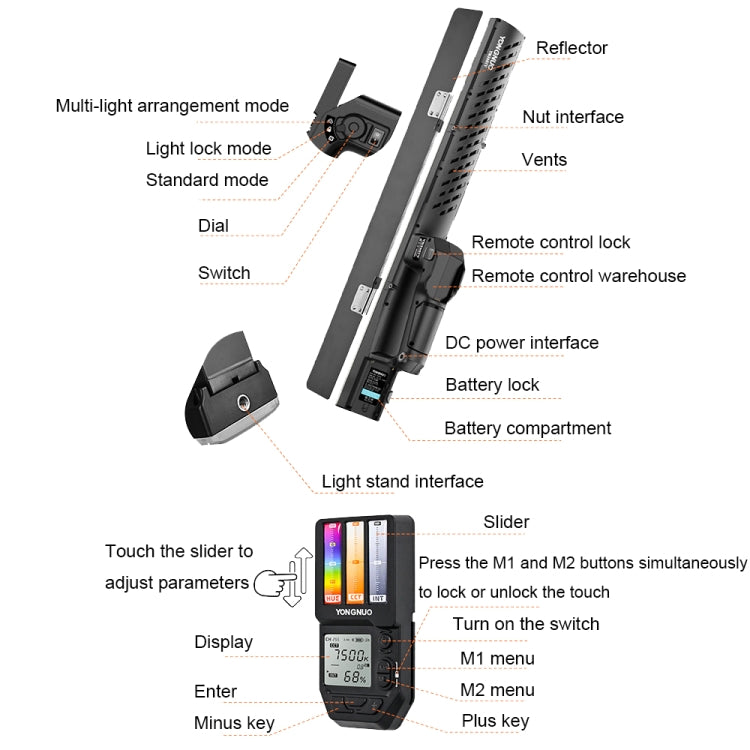 YONGNUO YN360IV 480 LEDs RGB APP Controlled Photography Fill Light, Spec: Standard+Adapter -  by YONGNUO | Online Shopping UK | buy2fix