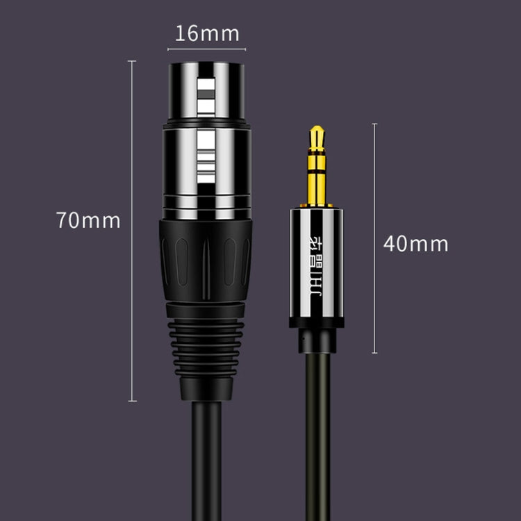 JINGHUA 3.5mm Male To XLR Female Microphone Cable Computer Mixer Audio Cable, Length: 3m - Microphone Audio Cable & Connector by JINGHUA | Online Shopping UK | buy2fix