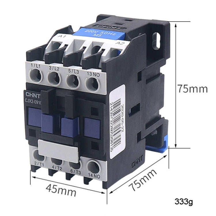 CHNT CJX2-0910 9A 220V Silver Alloy Contacts Multi-Purpose Single-Phase AC Contactor - Relays by CHNT | Online Shopping UK | buy2fix