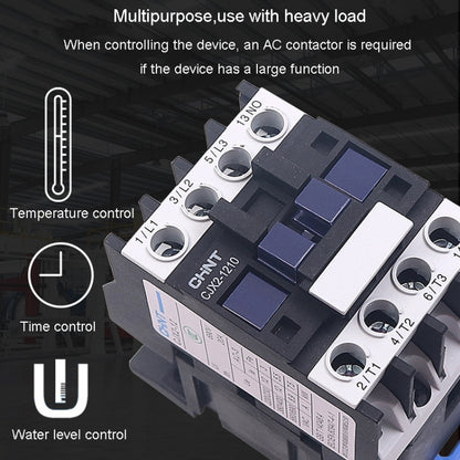 CHNT CJX2-1810 18A 220V Silver Alloy Contacts Multi-Purpose Single-Phase AC Contactor - Relays by CHNT | Online Shopping UK | buy2fix