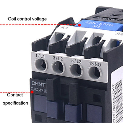 CHNT CJX2-1810 18A 220V Silver Alloy Contacts Multi-Purpose Single-Phase AC Contactor - Relays by CHNT | Online Shopping UK | buy2fix