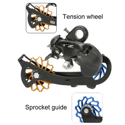 ENLEE Mountain Bicycle Rear Derailleur Guide Wheel Ceramic Bearing Tension Pulley, Size: 13T(Black) - Guide wheels by ENLEE | Online Shopping UK | buy2fix