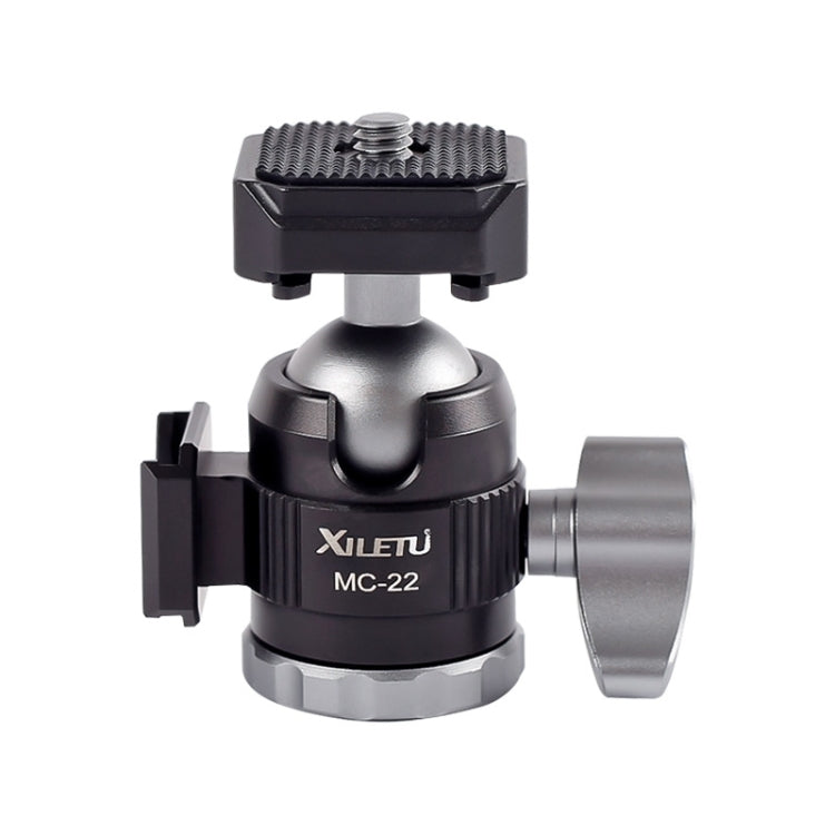 XILETU  MC-22 Mini Tripod Ball Head Double Cold Shoe Design With 1/4 Inch Screw - Tripod Heads by XILETU | Online Shopping UK | buy2fix